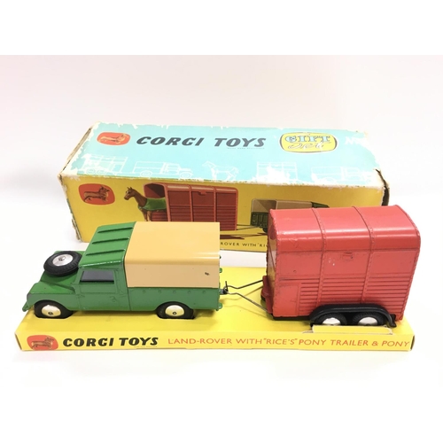 47 - A Boxed Corgi Chipperfeilds Circus Animal Cage #1123 and a Land-Rover With Rices Pony Trailer And po... 