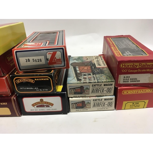 473 - Collection of boxed model railway locos. Wagons. Track and power supply plus accessories. 00 gauge. ... 