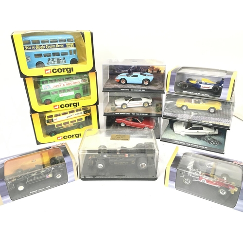 481 - A Collection of Boxed Corgi Buses. James Bond Collectors Cars etc. No Reserve.