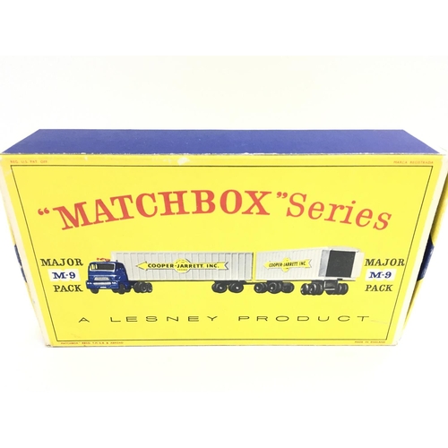 49 - A Boxed Matchbox Series M-9 Inter-State Double Freighter.