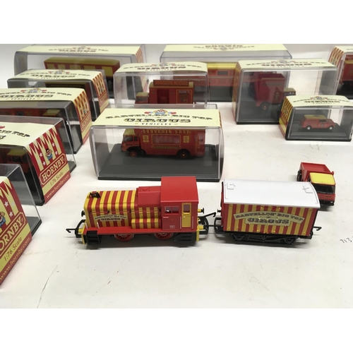 A Collection Of Hornby Bartellos Circus Themed Vehicles Including The