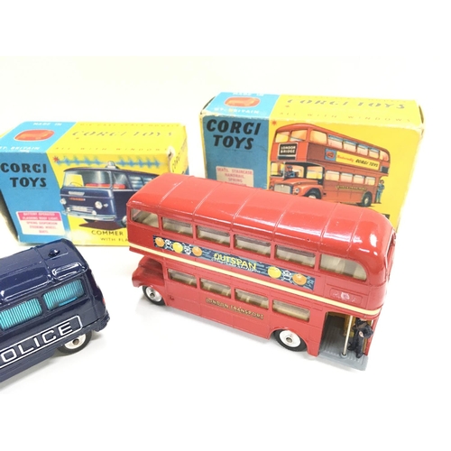 50 - 4 X Boxed Corgi Vehicles. A Neville Cement Tipper #460 A Rover 2000 #253. A Commer Police Van #464. ... 