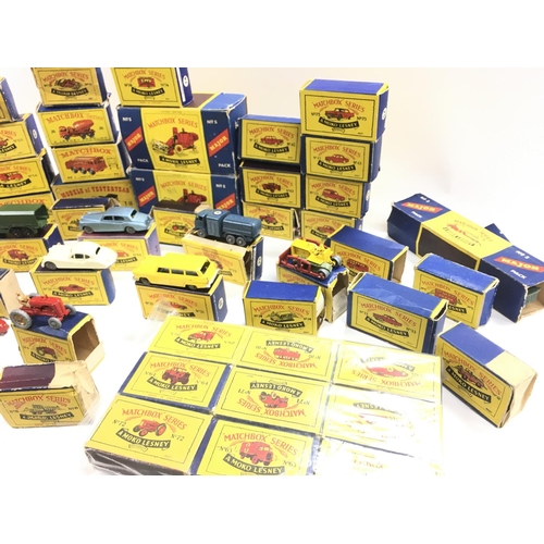 57 - A Box Containing A Collection of Various Boxed MatchBox Vehicles. Boxes in Various States.