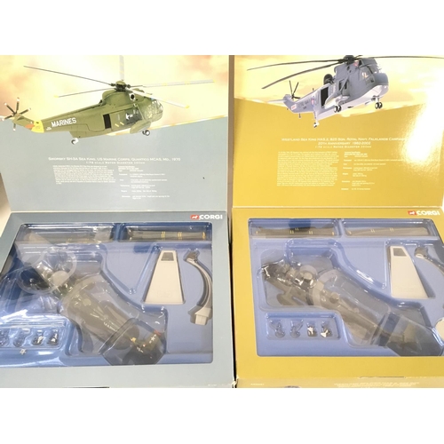 61 - 2 X Boxed Corgi Westland Sea Kings. #AA33405 and AA33401.(2).