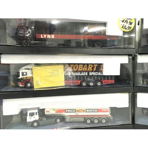 67 - A Box Containing 6 Corgi Modern Trucks. Boxed.