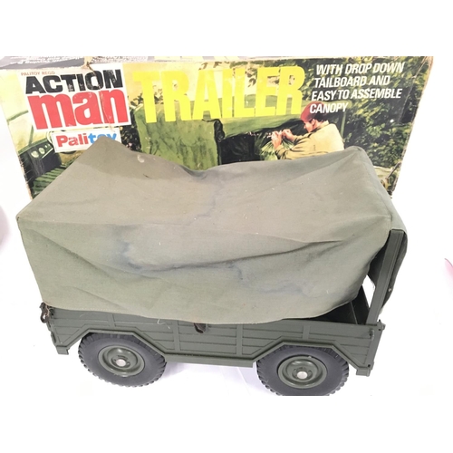 69 - A Boxed Palitoy Action Man Trailer.with instructions (Box is Worn.)