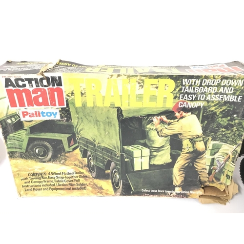 69 - A Boxed Palitoy Action Man Trailer.with instructions (Box is Worn.)