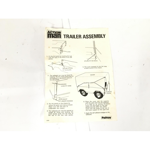 69 - A Boxed Palitoy Action Man Trailer.with instructions (Box is Worn.)