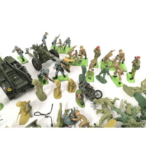 96 - A Box Containing a Collection of Toy Soldiers including Britains.