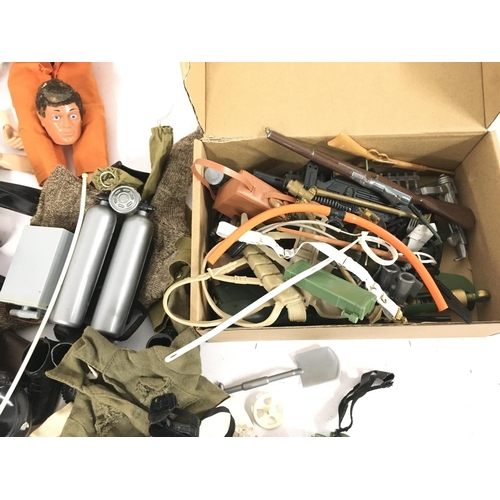 98 - A Collection of Vintage Action Man Figures. Accessories ideal for spare parts etc.