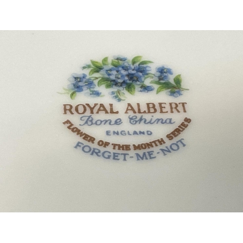 1046 - Royal Albert Flower Of The Month Cups and Saucers