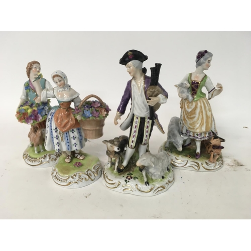 1063 - Two pairs of German figures.