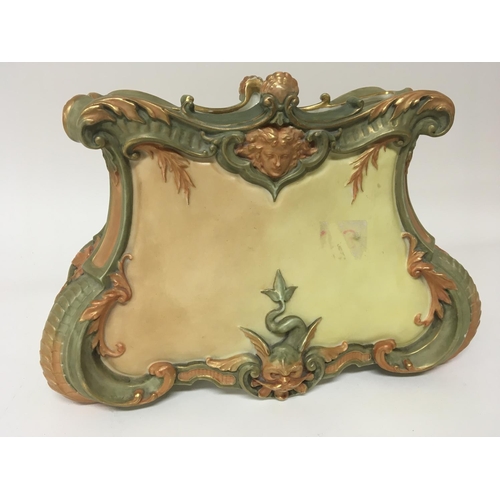 1099 - A large Classical design Royal Worcester vase with stylised dolphin. Some restoration. Height 20cm w... 