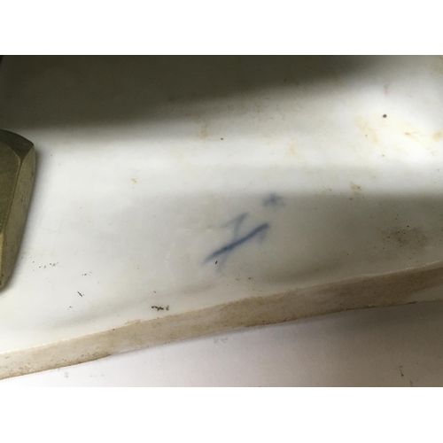 1190 - A quality late 19th century German porcelain clock the case encrusted with raised flowers with two s... 