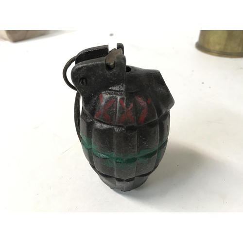 1896 - INERT. WW2 British No36 Mills Hand Grenade. Maker: J.P & S Josiah Parkes and Sons Willenhall.