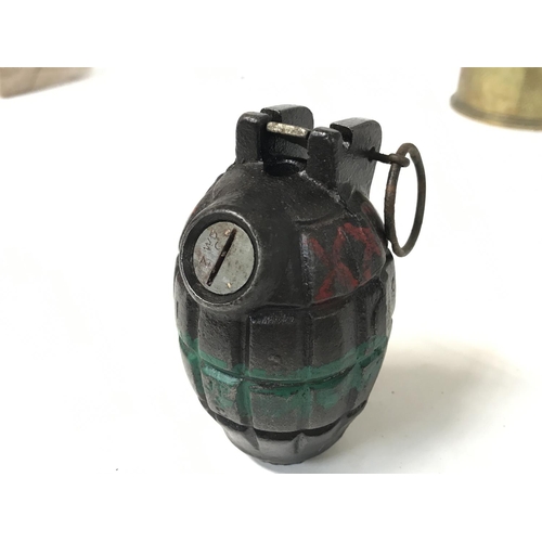 1896 - INERT. WW2 British No36 Mills Hand Grenade. Maker: J.P & S Josiah Parkes and Sons Willenhall.