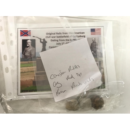 1899 - 25 Bags of Certified Genuine Relics that were found on the American Civil War Battlefield at Gettysb... 