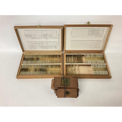 2026 - Boxes of microscope slides, including histology, Botany & microfossils & some separate slides.