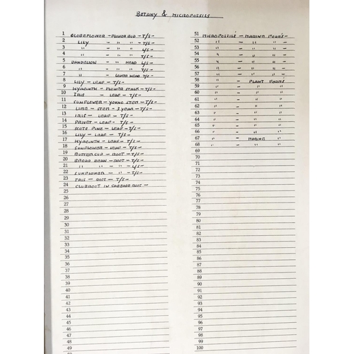 2026 - Boxes of microscope slides, including histology, Botany & microfossils & some separate slides.