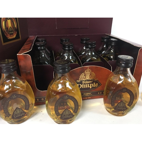 2030 - Dimple Fine Old Original 15 Year Old De Luxe Scotch Whiskey & 12 Dimple miniatures