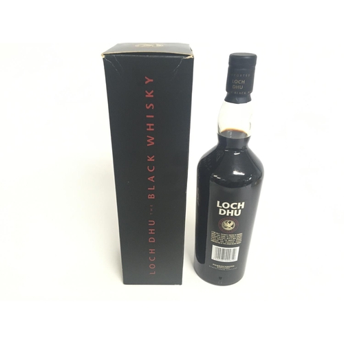 2073 - 1 liter Loch Dhu black whisky 10 years single malt scotch with box.