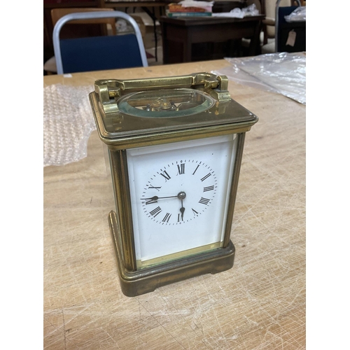 844 - Brass carriage clock