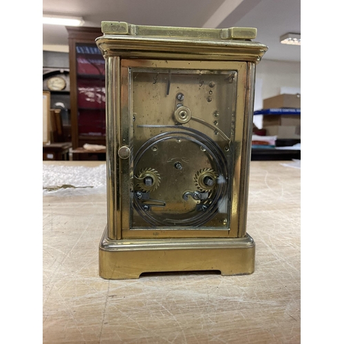 844 - Brass carriage clock