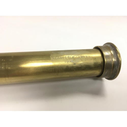 852 - A vintage Negretti & Zambra brass telescope.