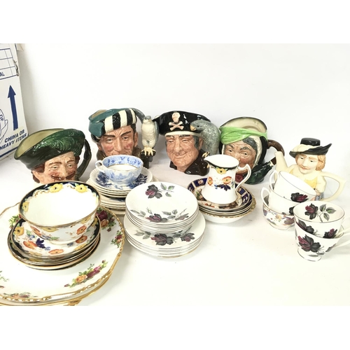 1004 - A collection of assorted tea and table ware by Royal Albert, Johnson Brothers, Poole etc + Doulton c... 