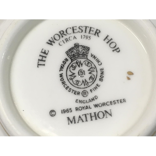 1036 - The Worcester Hop Mathon tea set including plates, tea cups, cups, gravy boats etc and other ceramic... 