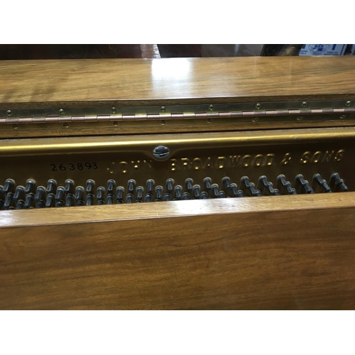 1373 - A walnut cased John Broadwood & Son upright piano serial number 263893