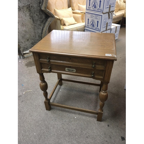 1376 - A quality oak canteen of cutlery maker Mappin & Webb fitted with two drawers.