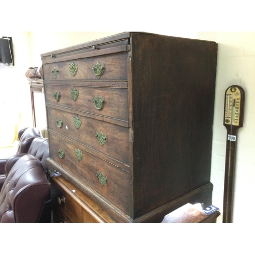 1401 - A George III circa 1780 chest of drawers. 91 wide 51 deep 81 tall.