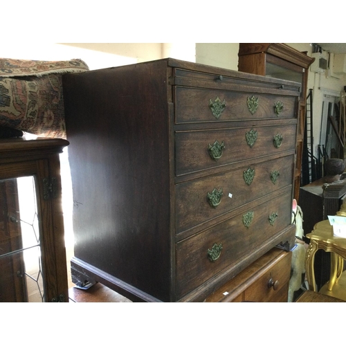 1401 - A George III circa 1780 chest of drawers. 91 wide 51 deep 81 tall.