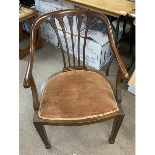 1414 - A pine dressing table 87cm wide 43cm deep and a vintage dressing top mirror and a wall clock, uphols... 