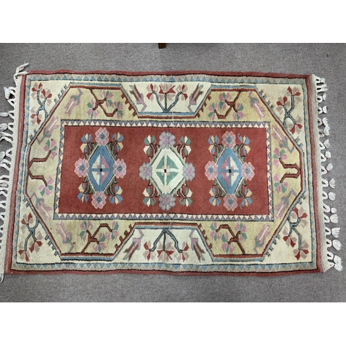 1426 - 3 vintage hand knotted Turkish rugs. 1 Runner 79 x 275cm / 164 x 90cm.