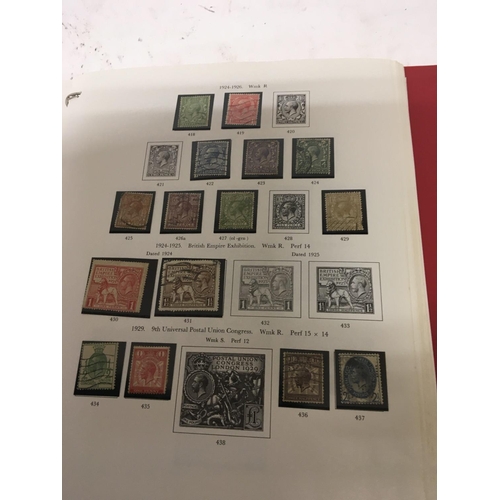 1704 - A Great British stamp album containing Victorian-Elizebeth II stamps including a Penny black.