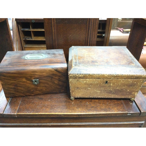 1960 - Two early Victorian sewing boxes.