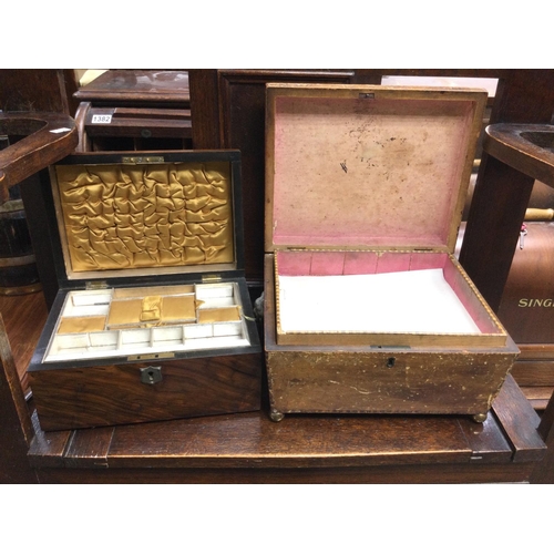 1960 - Two early Victorian sewing boxes.