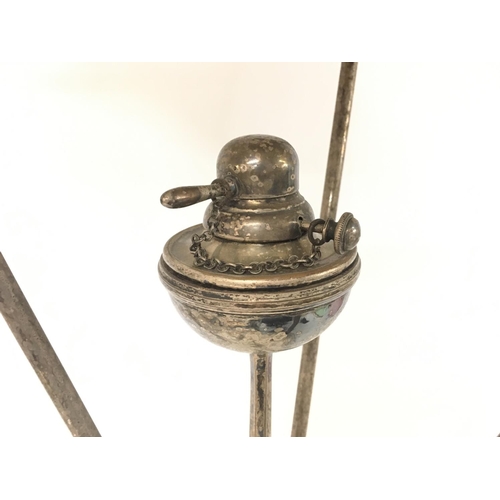 704 - A silver plated spirit kettle with stand circa 1880-90 approximately 88cm tall