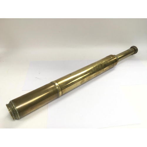 707 - A vintage Negretti & Zambra brass telescope.