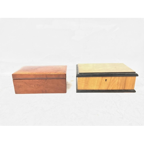 727 - Treen boxes and Parker coronation crown pen set