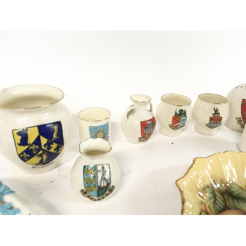 860 - Ceramics including W H Goss Crested Ware, Ansley, Minton and Royal Worcester.