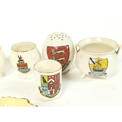 860 - Ceramics including W H Goss Crested Ware, Ansley, Minton and Royal Worcester.