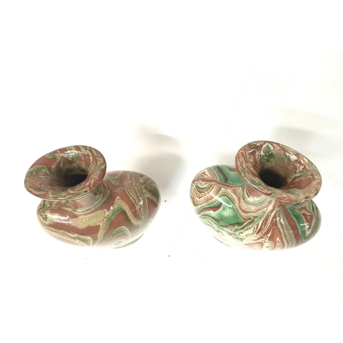 1231 - A pair of similar Agade ware vases, approximately 23cm tall (D)