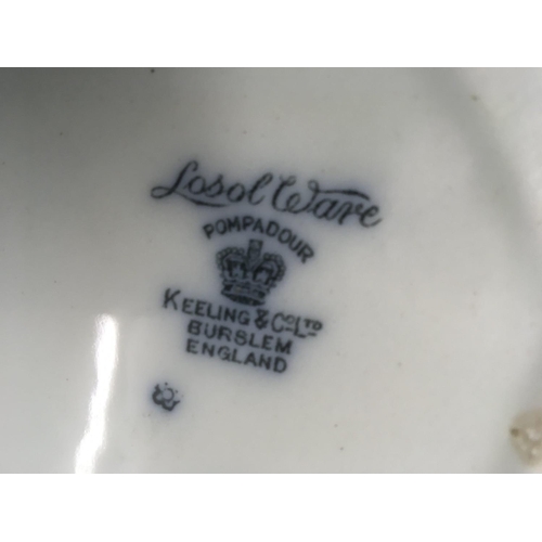 1261 - Keeling & Co Losol Ware dinner service set, some damage (d)