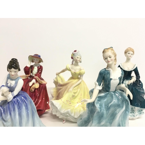 1307 - Royal Doulton and other unmarked ceramic figures