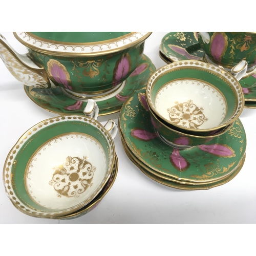 1309 - An unmarked 19th century early Victorian tea set