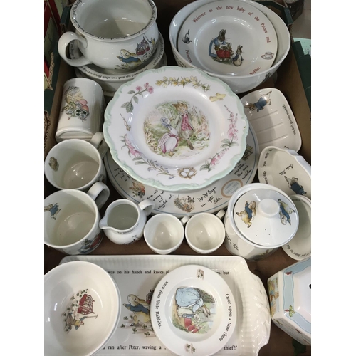 1310 - A Box Containing Royal Albert and Royal Doulton Beatrix Potter tea ware, including side plates, bowl... 