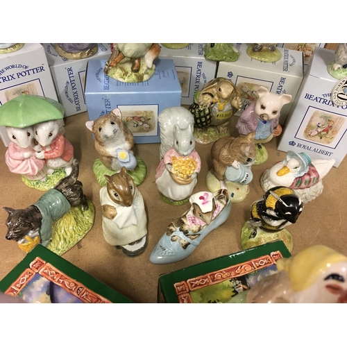 1319 - A collection of boxed Royal Albert and Royal Doulton Beatrix Potter figures including Goody and Timm... 